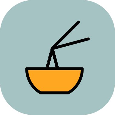 Yiyecek ve içecek ikonunun vektör illüstrasyonu