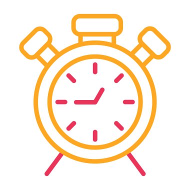 Alarm saat simgesi vektör illüstrasyonu