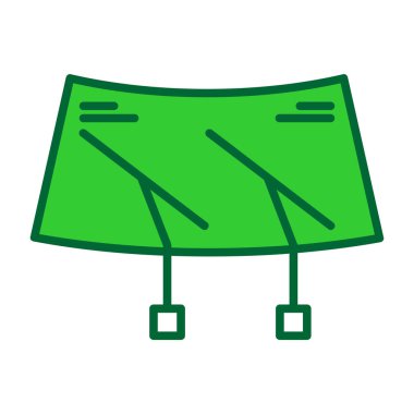 Bir çadır simgesinin vektör illüstrasyonu