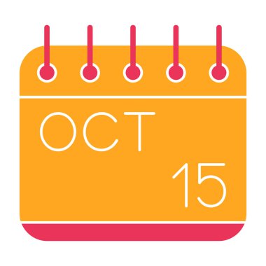 takvim düz biçim simgesi tasarımı, vektör illüstrasyonu