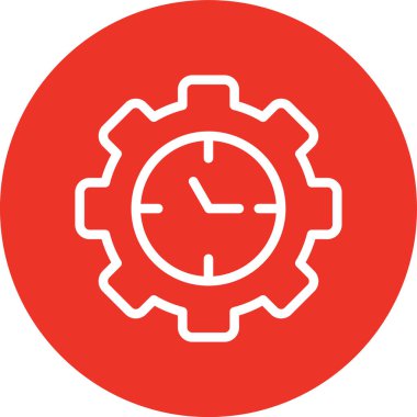 Zaman yönetimi simgesi. Web için saat vektör simgelerinin basit illüstrasyonu