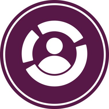 Eğilim biçimi izole edilmiş arkaplanda dairesel simge