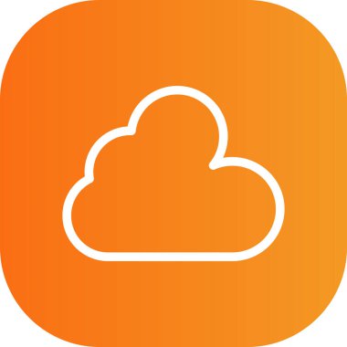 Bulut simgesi soyut arkaplan grubunda izole edildi