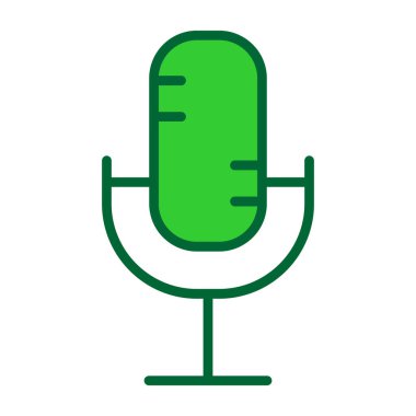 mikrofon simgesi. düz dizayn vektörü.