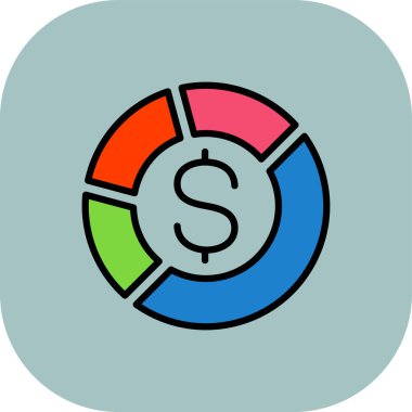 Dolar pasta grafiği simgesi