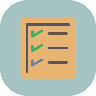 Kontrol listesi. Web simgesi basit tasarım