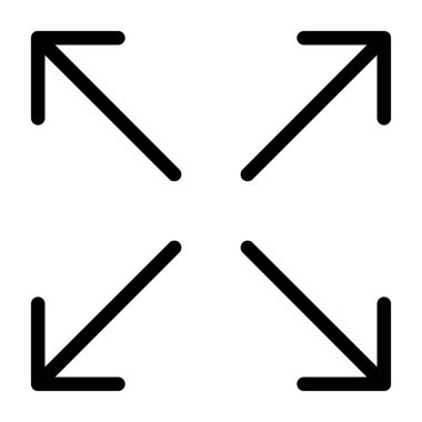 Yöne doğru anahat vektör simgesi