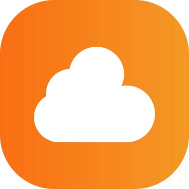 Bulut simgesi soyut arkaplan grubunda izole edildi