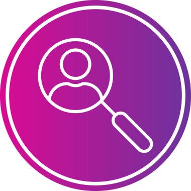 Büyüteç. Web simgesi basit illüstrasyon