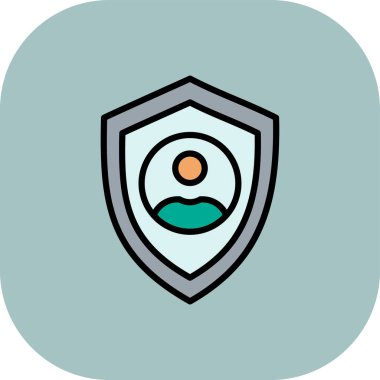 Kalkanın bir simgesinin vektör çizimi