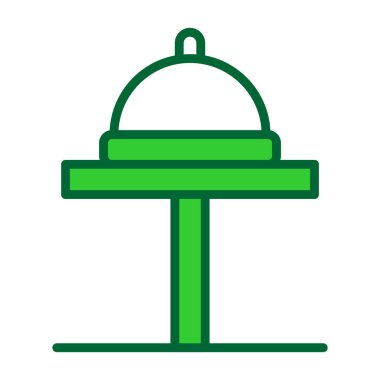 Yeşil ağaç simgesinin vektör illüstrasyonu