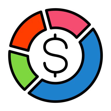 pasta grafiği vektör simgesi