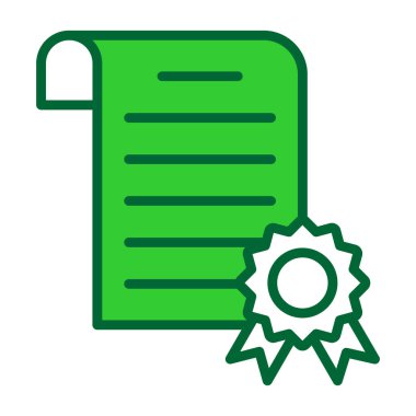 Sertifika. Web simgesi basit illüstrasyon