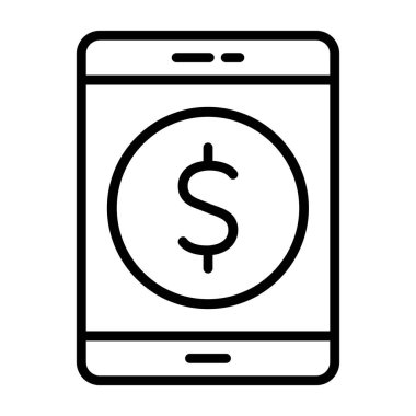 Smartphone Simgesi, vektör illüstrasyonu