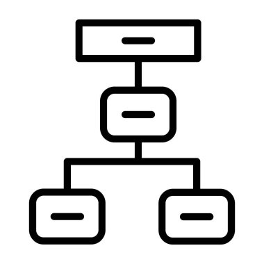 hiyerarşi ince çizgi vektör simgesi