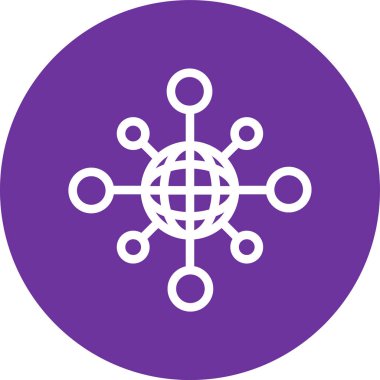 Benzersiz ağ vektörü simgesi