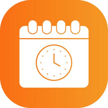 Saat simgesi vektör illüstrasyonu