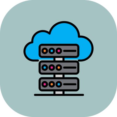 bulut hesaplama vektörü simgesi