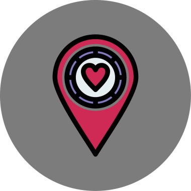 konum. Web simgesi basit illüstrasyon