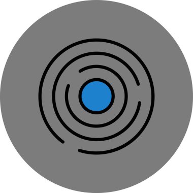 Mavi düğmenin vektör illüstrasyonu