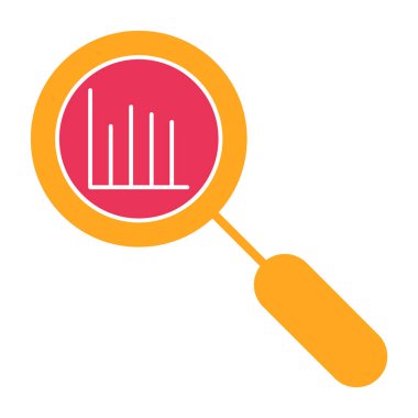 Büyüteç simgesi. Vektör illüstrasyonu