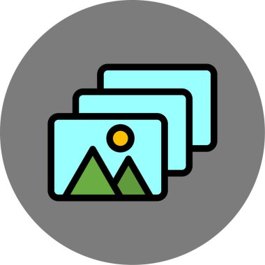 Bir kamera simgesinin vektör illüstrasyonu