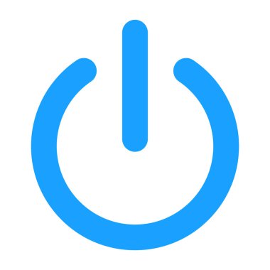 Güç simgesi, vektör illüstrasyonu. Düz tasarım