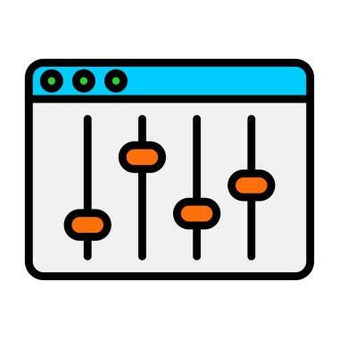 Sunucu. Web simgesi basit illüstrasyon