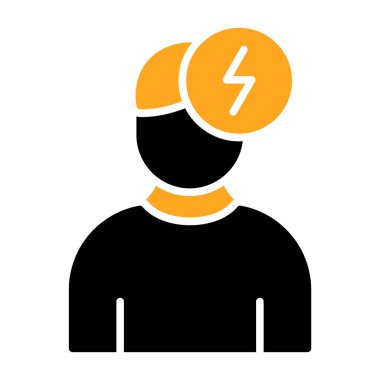 Fişi olan bir adamın vektör çizimi