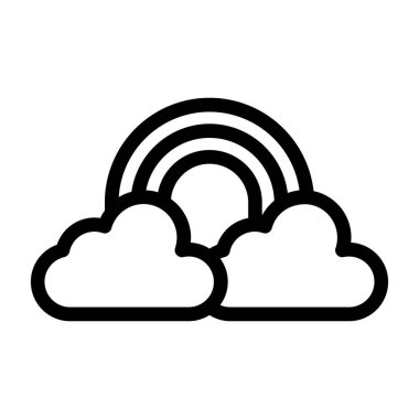 Cloud computing ince çizgi vektör simgesi