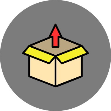 paket kutusu simgesi. vektör illüstrasyonu