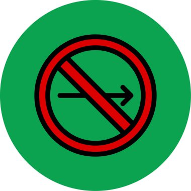 Yasaklama işareti vektör simgesi