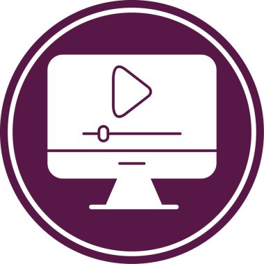 Dizüstü bilgisayar ve ortam oynatıcı simgesinin vektör çizimi