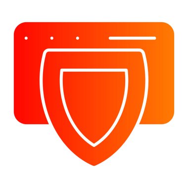 vektör kalkanı simgesi, basit tasarım