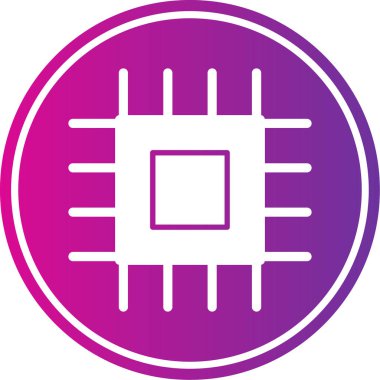 İşlemci. Web simgesi basit illüstrasyon