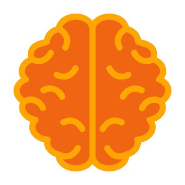 İnsan beyni ikon vektör illüstrasyonu