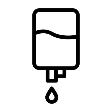 yakıt vektörü ince çizgi simgesi