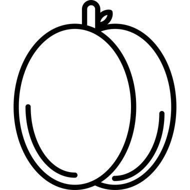 Elma. Web simgesi basit illüstrasyon