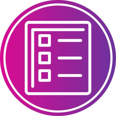 Kontrol listesi simgesi, vektör illüstrasyonu