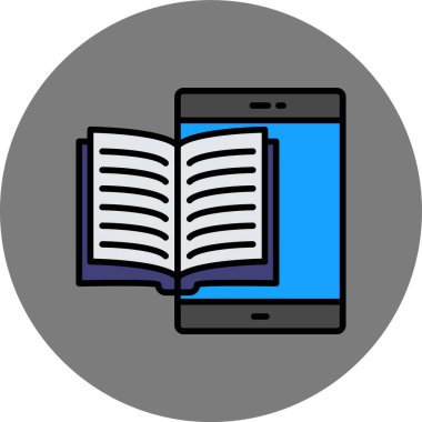 Kitap. Web simgesi basit illüstrasyon