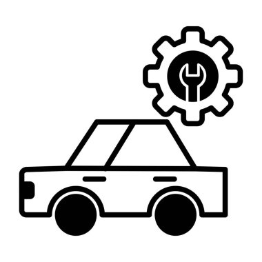 araba bakım vektör simgesi