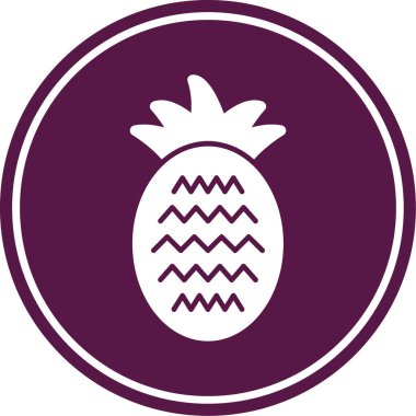 ananas vektör simgesi modern basit tasarım