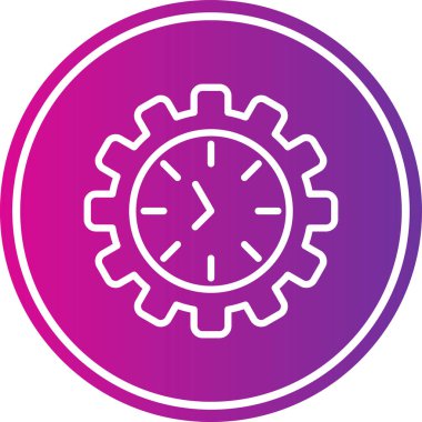 Saat simgesi vektör illüstrasyonu