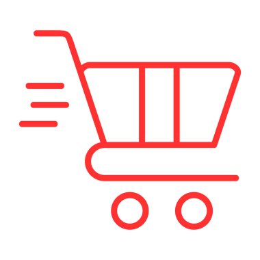 Alışveriş arabası ikon vektör illüstrasyonu