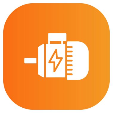 elektrik pili ikon vektörü turuncu