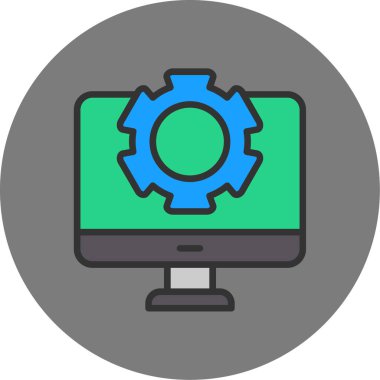 vektör glifini düz simge olarak ayarla