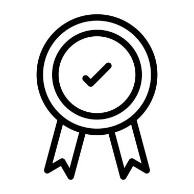 Madalya ikon vektör illüstrasyonu