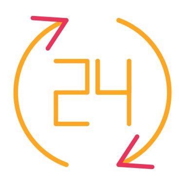 Saat simgesi vektör illüstrasyonu