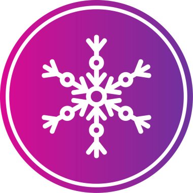 Bir kar tanesi simgesinin vektör çizimi