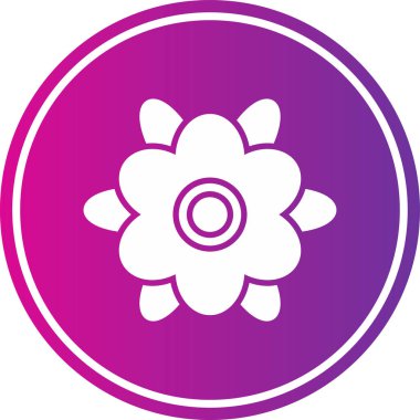 Çiçek. Web simgesi basit illüstrasyon